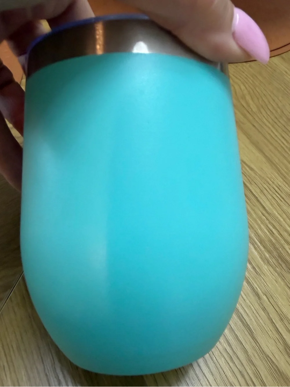 Turquoise 'Drink Happy Thoughts' Insulated Tumbler